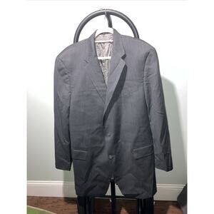 Hart Schaffner Marx Striped Gray Wool Blazer Jacket, Men's‎ Size 46L, Dillards